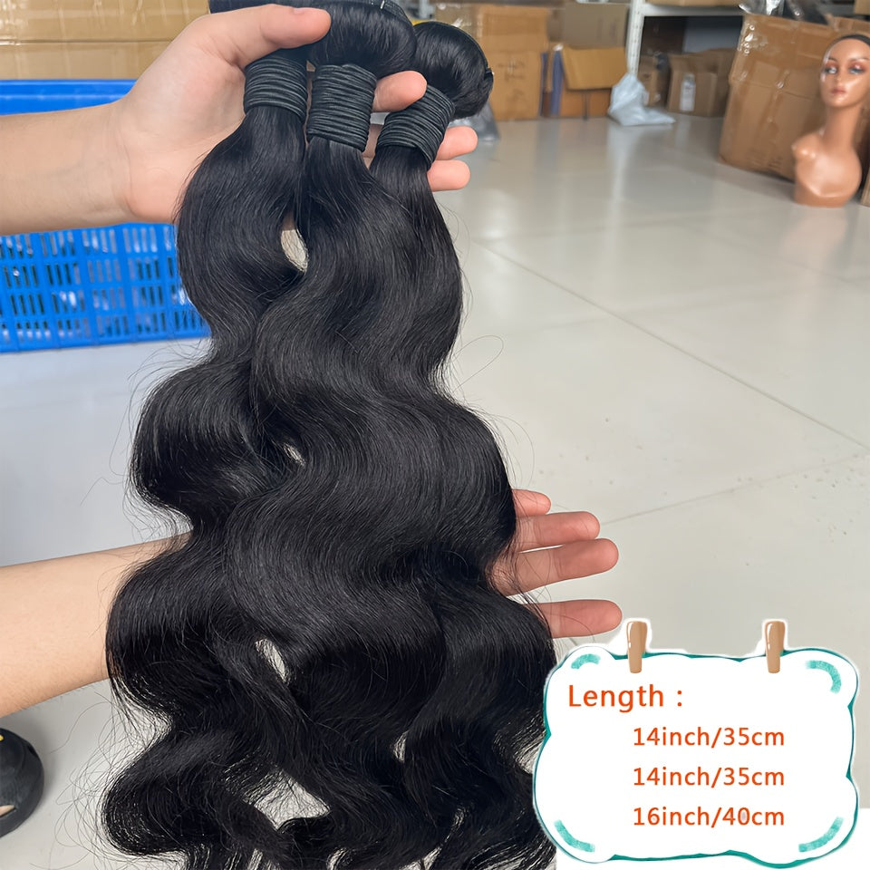 Body Wave Bundles Human Hair Brazilian Weaving Natural Black 3PC Bundles Deal Virgin Hair 30 Inch Raw Hair Extensions